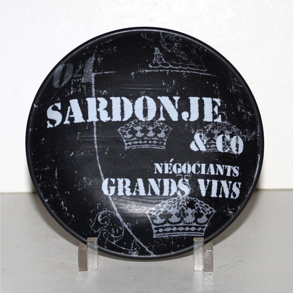 Williams Sonoma Vineyard Slate individual dip dish black ceramic French Country